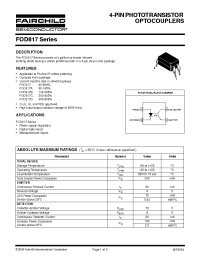 Datasheet FOD817A manufacturer Fairchild
